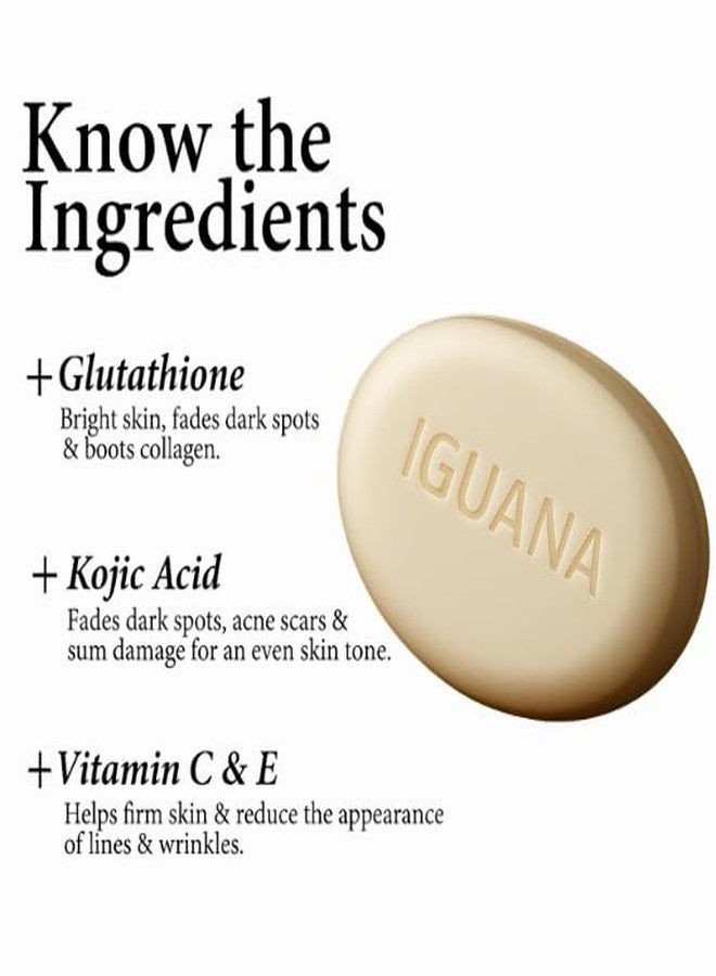 Iguana Premium Beauty Soap with Glutathione – Skin Brightening & Whitening, All Skin Types, 75g, Pack of 4 - Image 4
